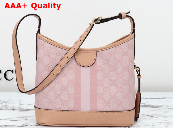 Gucci Ophidia GG Small Shoulder Bag in Dusty Pink GG Supreme Canvas 781402 Replica