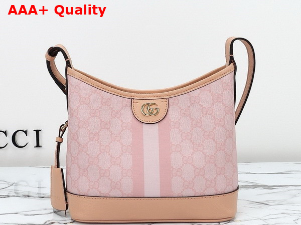 Gucci Ophidia GG Small Shoulder Bag in Dusty Pink GG Supreme Canvas 781402 Replica