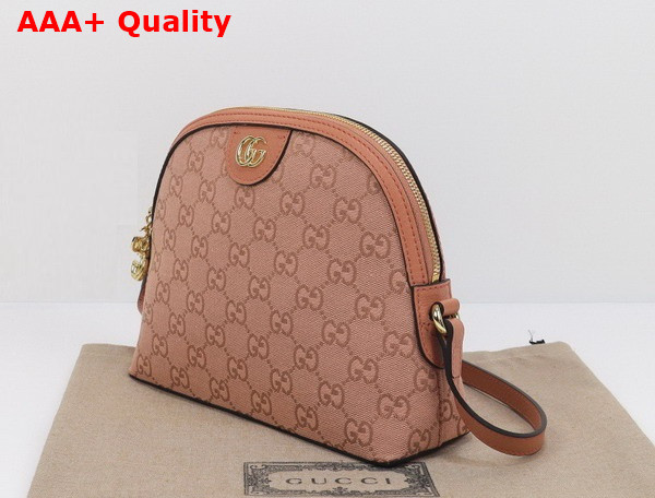 Gucci Ophidia GG Small Shoulder Bag in Pink GG Canvas 499621 Replica