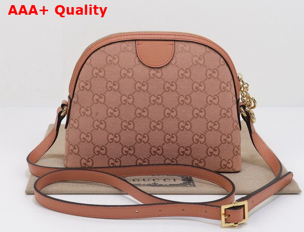 Gucci Ophidia GG Small Shoulder Bag in Pink GG Canvas 499621 Replica