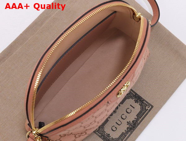 Gucci Ophidia GG Small Shoulder Bag in Pink GG Canvas 499621 Replica