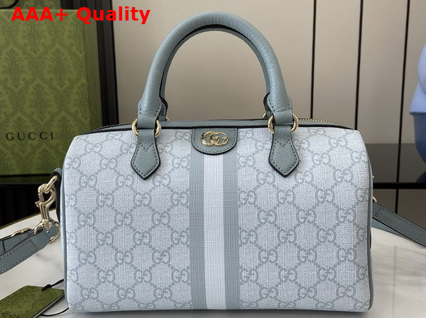 Gucci Ophidia GG Small Top Handle Bag in Dusty Blue GG Supreme Canvas 772061 Replica