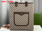 Gucci Ophidia GG Small Tote Bag in Beige and Ebony GG Supreme Canvas 744544 Replica