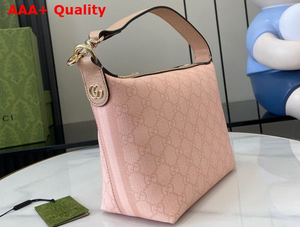 Gucci Ophidia GG Super Mini Shoulder Bag in Dusty Pink GG Supreme Canvas 795170 Replica