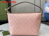 Gucci Ophidia GG Super Mini Shoulder Bag in Dusty Pink GG Supreme Canvas 795170 Replica