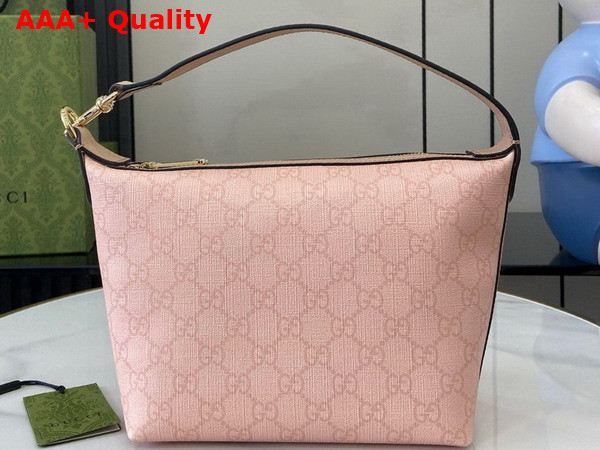 Gucci Ophidia GG Super Mini Shoulder Bag in Dusty Pink GG Supreme Canvas 795170 Replica