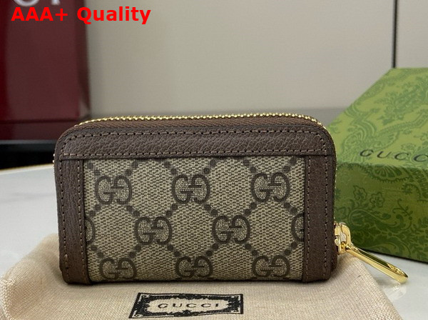 Gucci Ophidia Key Case in Beige and Ebony GG Supreme Canvas Replica