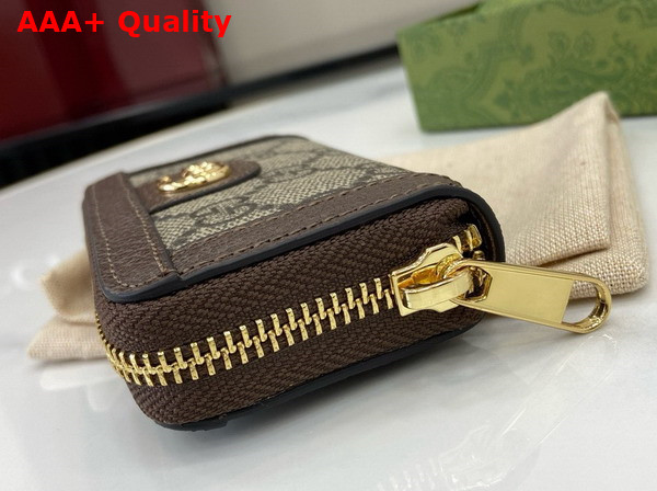 Gucci Ophidia Key Case in Beige and Ebony GG Supreme Canvas Replica