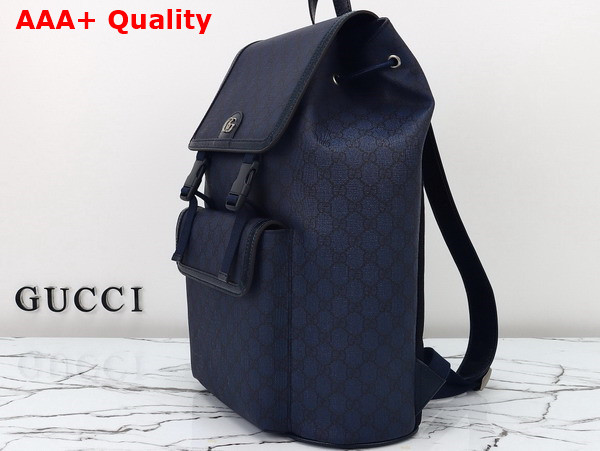 Gucci Ophidia Large GG Backpack in Blue and Dark Blue GG Supreme Canvas 792104 Replica