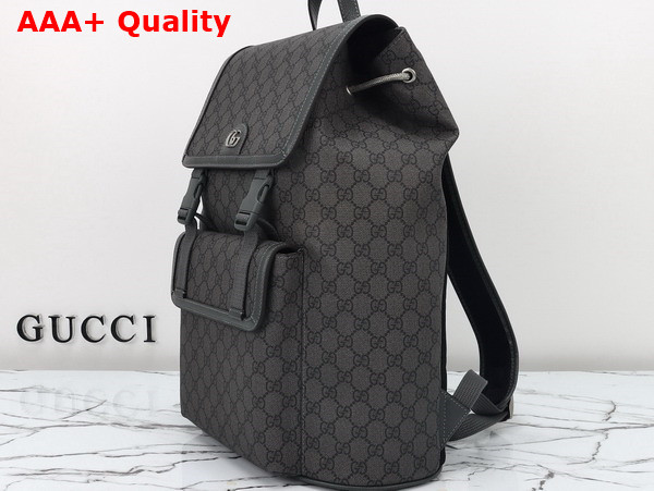 Gucci Ophidia Large GG Backpack in Grey and Black GG Supreme Canvas 792104 Replica