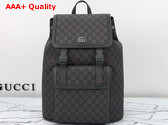 Gucci Ophidia Large GG Backpack in Grey and Black GG Supreme Canvas 792104 Replica