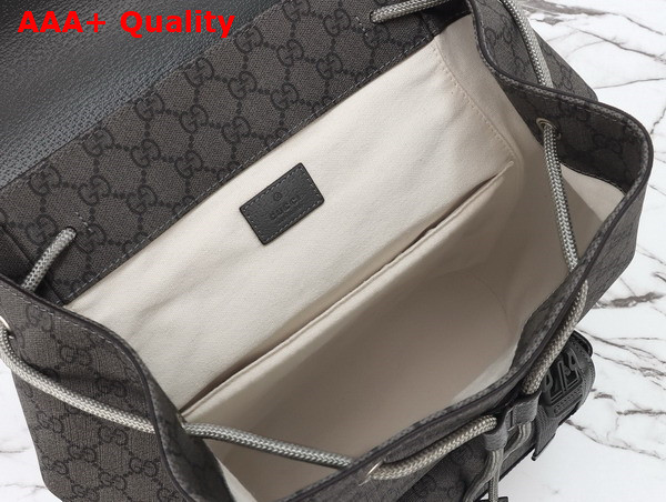 Gucci Ophidia Large GG Backpack in Grey and Black GG Supreme Canvas 792104 Replica