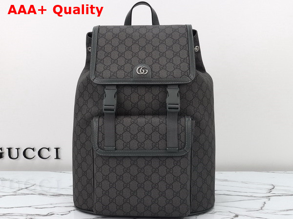 Gucci Ophidia Large GG Backpack in Grey and Black GG Supreme Canvas 792104 Replica