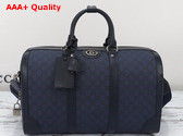 Gucci Ophidia Medium Duffle Bag in Blue and Black GG Supreme Canvas 724642 Replica