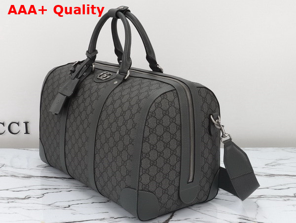 Gucci Ophidia Medium Duffle Bag in Grey and Black GG Supreme Canvas 724642 Replica