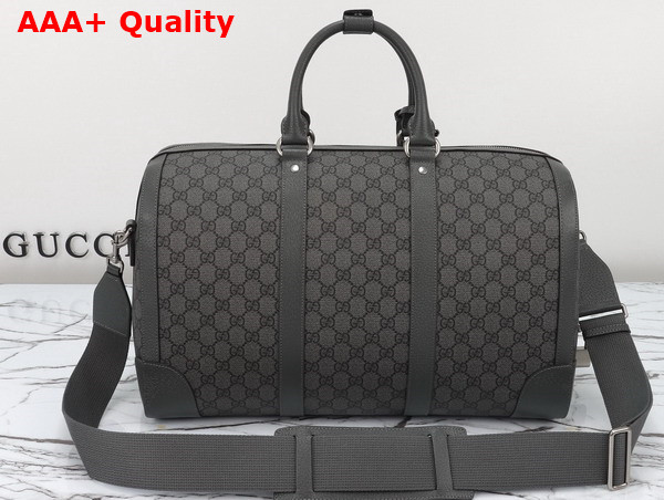 Gucci Ophidia Medium Duffle Bag in Grey and Black GG Supreme Canvas 724642 Replica