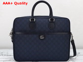 Gucci Ophidia Medium GG Briefcase in Blue and Dark Blue GG Supreme Canvas 792116 Replica