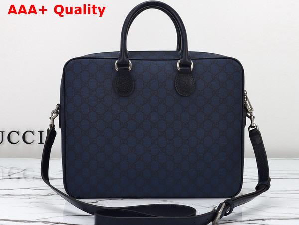 Gucci Ophidia Medium GG Briefcase in Blue and Dark Blue GG Supreme Canvas 792116 Replica