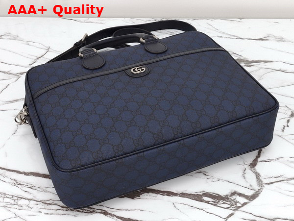 Gucci Ophidia Medium GG Briefcase in Blue and Dark Blue GG Supreme Canvas 792116 Replica