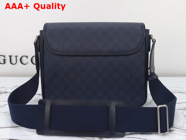 Gucci Ophidia Medium Messenger Bag in Blue and Black Supreme Tender Canvas 761741 Replica