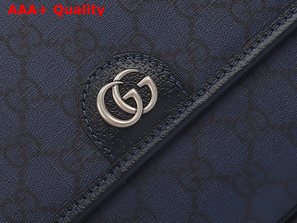 Gucci Ophidia Medium Messenger Bag in Blue and Black Supreme Tender Canvas 761741 Replica