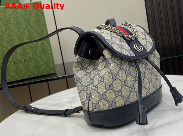 Gucci Ophidia Mini Backpack in Beige and Blue GG Supreme Canvas 795221 Replica