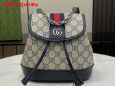 Gucci Ophidia Mini Backpack in Beige and Blue GG Supreme Canvas 795221 Replica