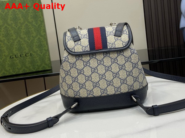 Gucci Ophidia Mini Backpack in Beige and Blue GG Supreme Canvas 795221 Replica