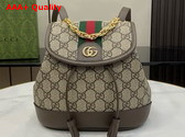 Gucci Ophidia Mini Backpack in Beige and Ebony GG Supreme Canvas 795221 Replica