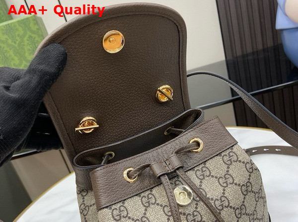 Gucci Ophidia Mini Backpack in Beige and Ebony GG Supreme Canvas 795221 Replica