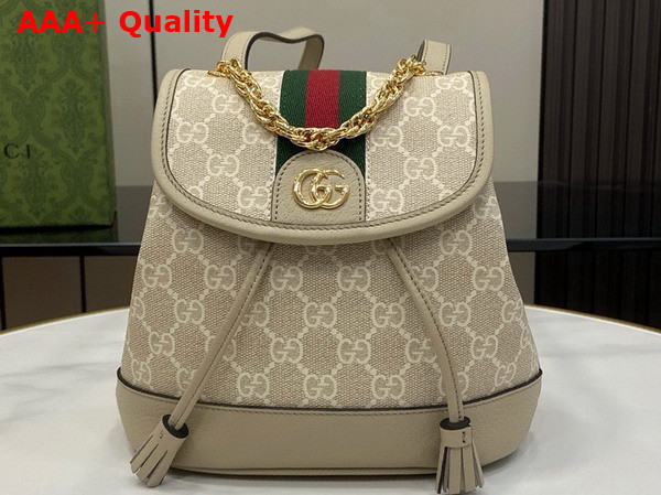 Gucci Ophidia Mini Backpack in Beige and White GG Supreme Canvas 795221 Replica