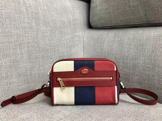 Gucci Ophidia Mini Bag Sylvie Stripe Canvas