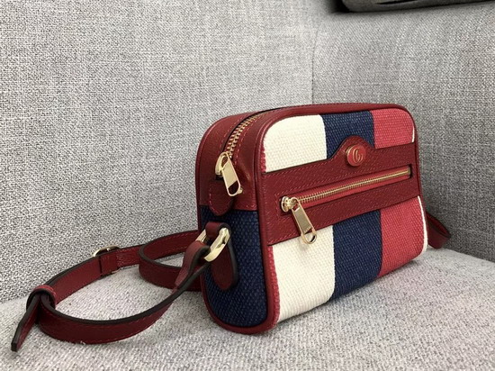 Gucci Ophidia Mini Bag Sylvie Stripe Canvas