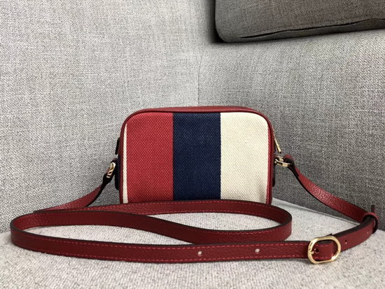 Gucci Ophidia Mini Bag Sylvie Stripe Canvas