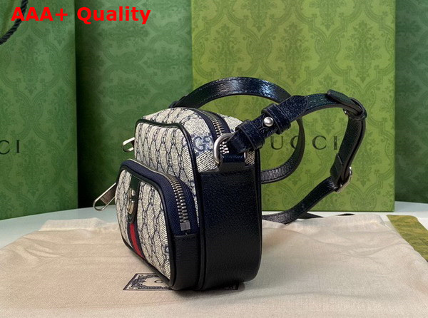 Gucci Ophidia Mini Bag in Beige and Blue GG Supreme Canvas 722557 Replica