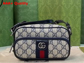 Gucci Ophidia Mini Bag in Beige and Blue GG Supreme Canvas 722557 Replica