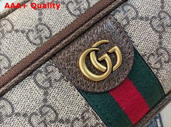 Gucci Ophidia Mini Bag in Beige and Ebony GG Supreme Canvas 722557 Replica