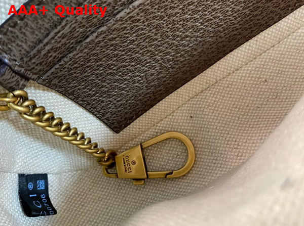 Gucci Ophidia Mini Bag in Beige and Ebony GG Supreme Canvas 722557 Replica