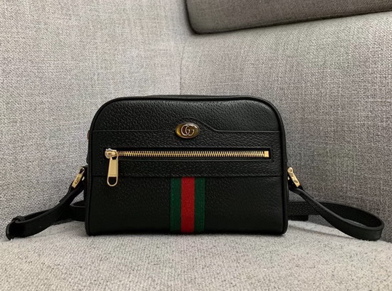 Gucci Ophidia Mini Bag in Black Leather 517350