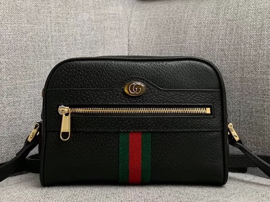 Gucci Ophidia Mini Bag in Black Leather 517350