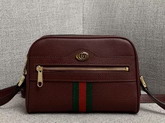 Gucci Ophidia Mini Bag in Burgundy Leather 517350