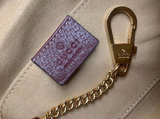 Gucci Ophidia Mini Bag in Burgundy Leather 517350