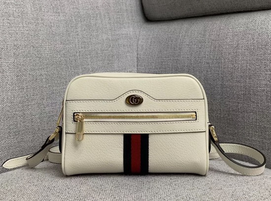 Gucci Ophidia Mini Bag in White Leather 517350