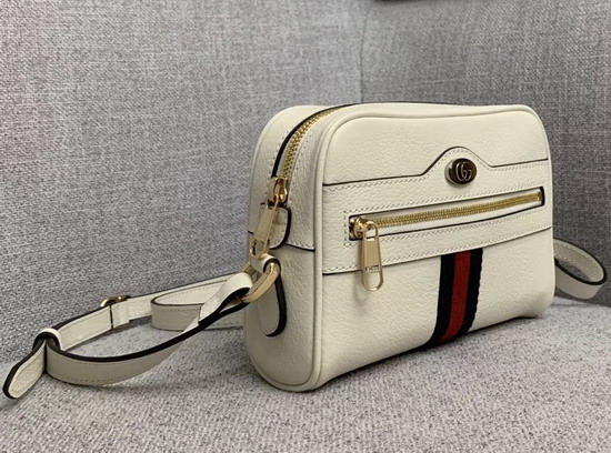 Gucci Ophidia Mini Bag in White Leather 517350