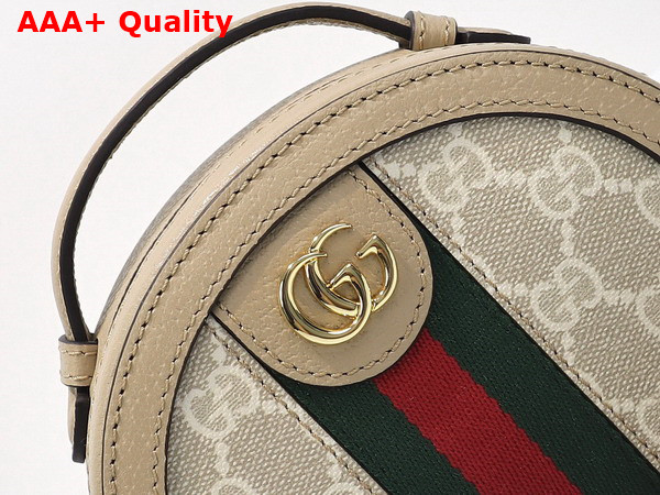 Gucci Ophidia Mini Chain Bag in Beige and White GG Supreme Canvas 725147 Replica