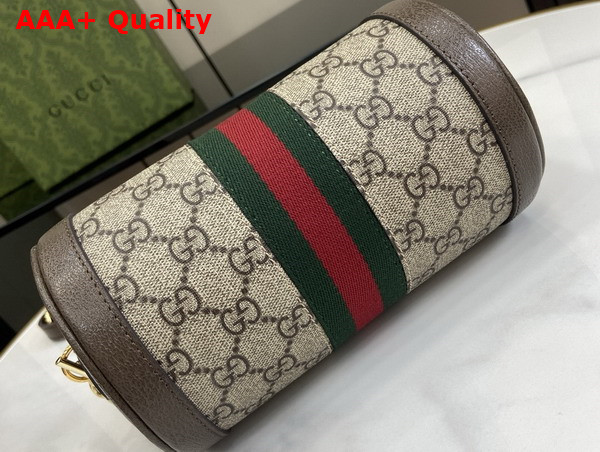 Gucci Ophidia Mini Shoulder Bag in Beige and Ebony GG Supreme Canvas 795208 Replica