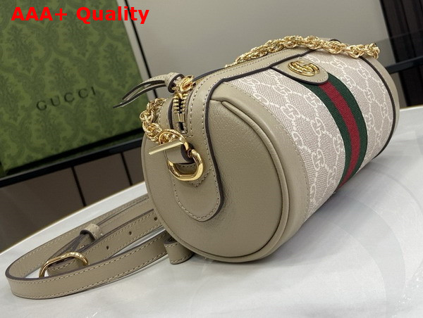 Gucci Ophidia Mini Shoulder Bag in Beige and White GG Supreme Canvas 795208 Replica