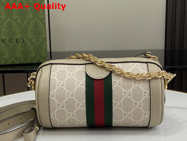 Gucci Ophidia Mini Shoulder Bag in Beige and White GG Supreme Canvas 795208 Replica