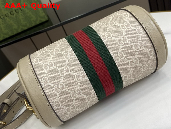 Gucci Ophidia Mini Shoulder Bag in Beige and White GG Supreme Canvas 795208 Replica