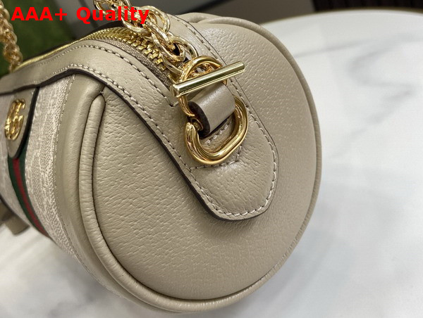 Gucci Ophidia Mini Shoulder Bag in Beige and White GG Supreme Canvas 795208 Replica